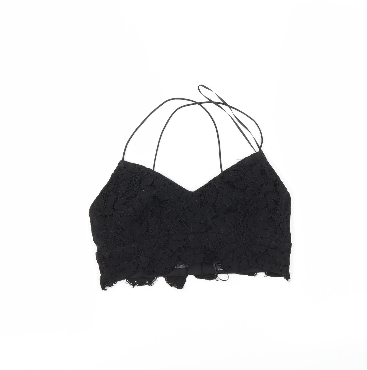 Topshop Womens Black   Cropped Tank Size 8