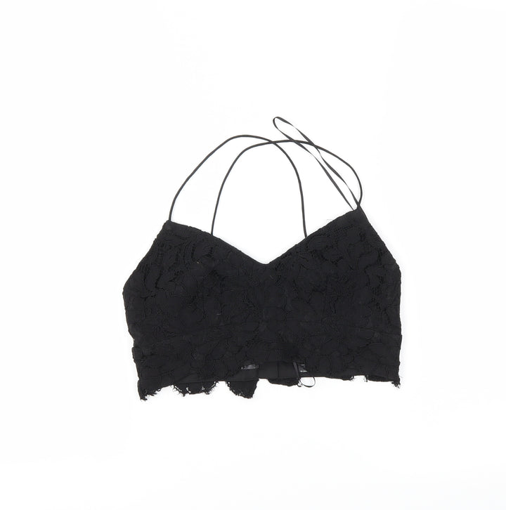 Topshop Womens Black   Cropped Tank Size 8