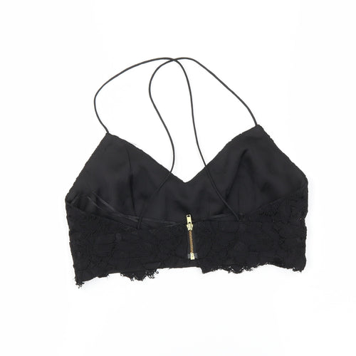 Topshop Womens Black   Cropped Tank Size 8