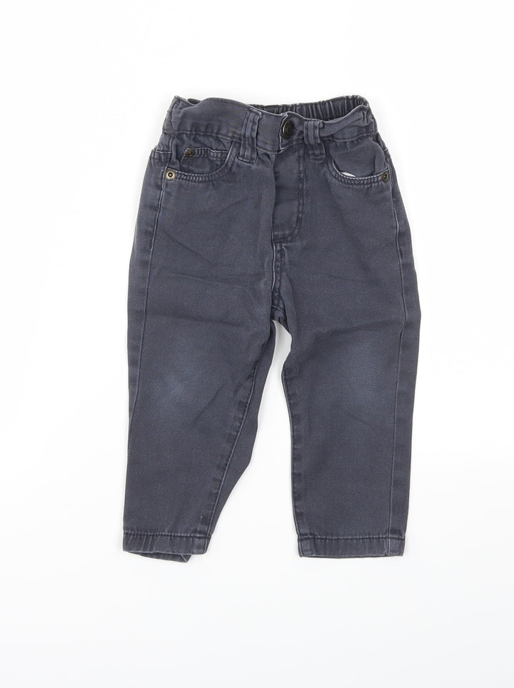 Little Rebel Boys Blue Denim Snow Pants Jeans Size 12-18 Months