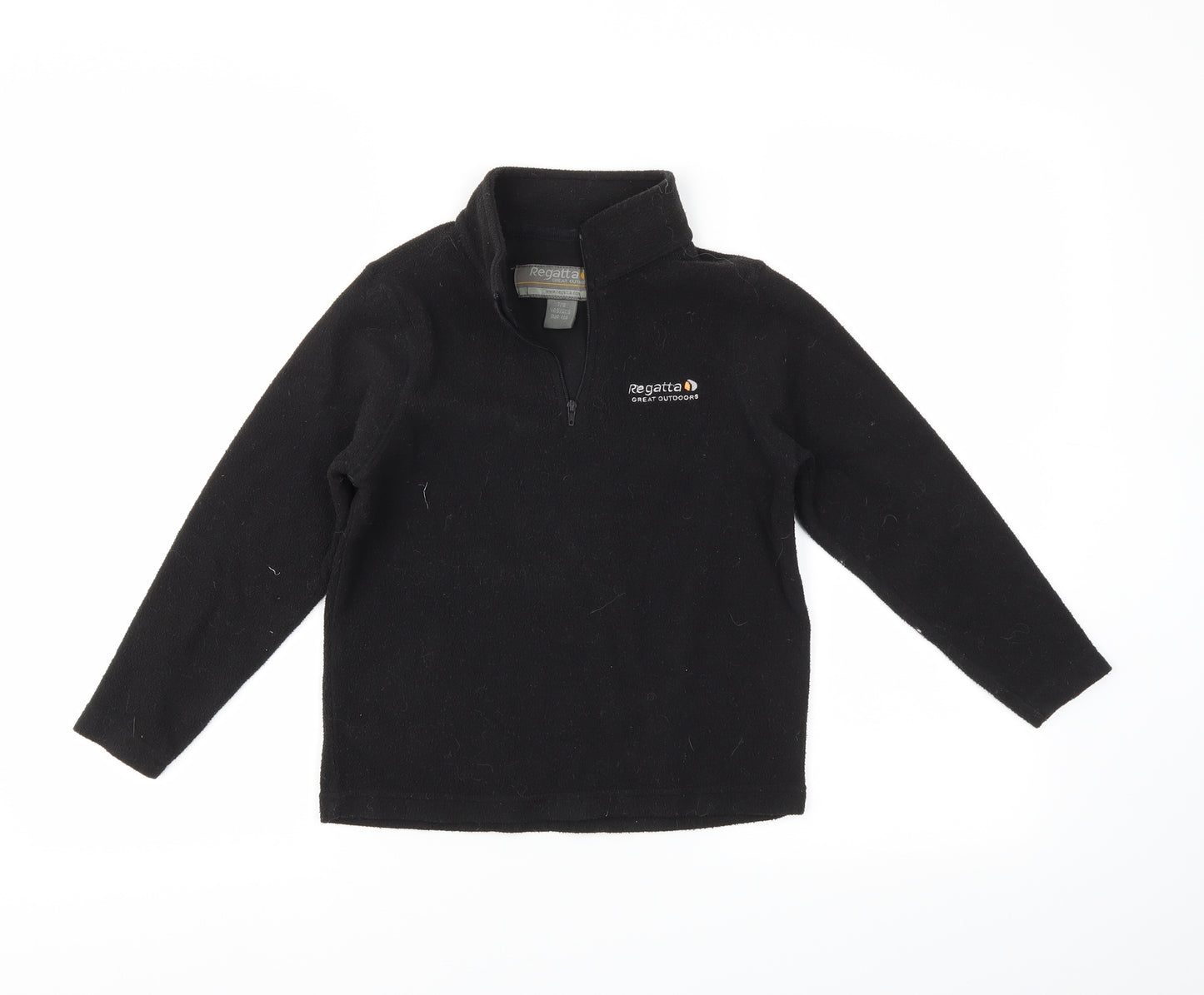 Regatta Boys Black   Henley Jumper Size 7-8 Years