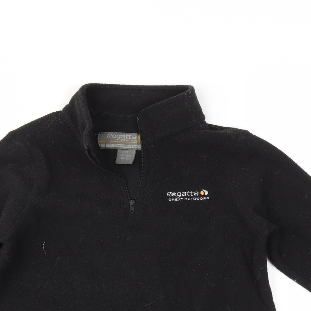 Regatta Boys Black   Henley Jumper Size 7-8 Years