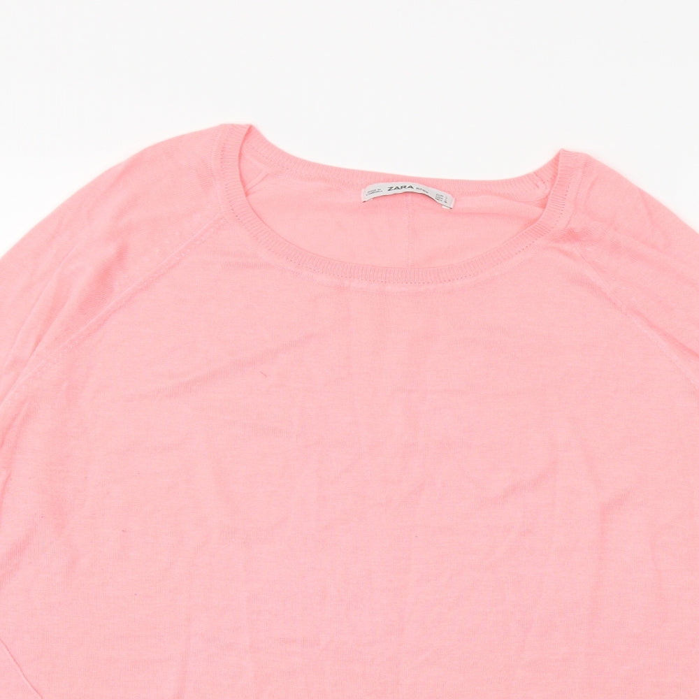Zara Womens Pink   Tunic Jumper Size L