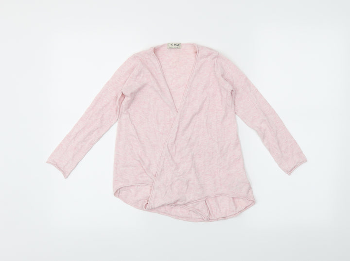 NEXT Girls Pink Wrap Jumper Size 6 Years