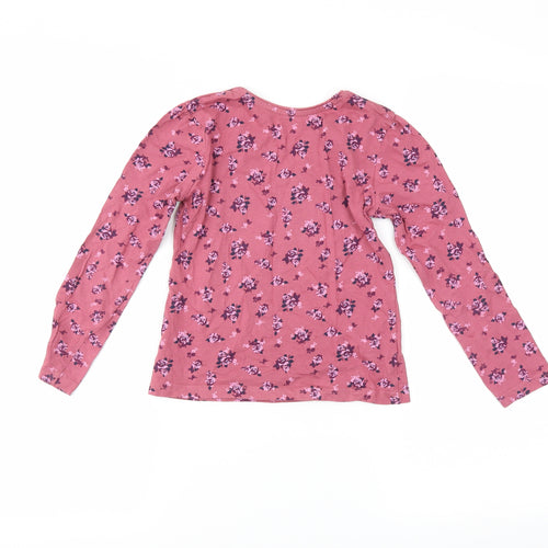 Primark Girls Red Floral  Basic T-Shirt Size 6-7 Years