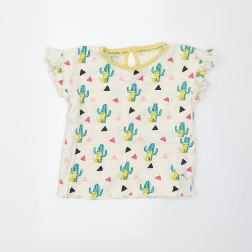 Mini Club Girls Beige   Basic T-Shirt Size 12-18 Months