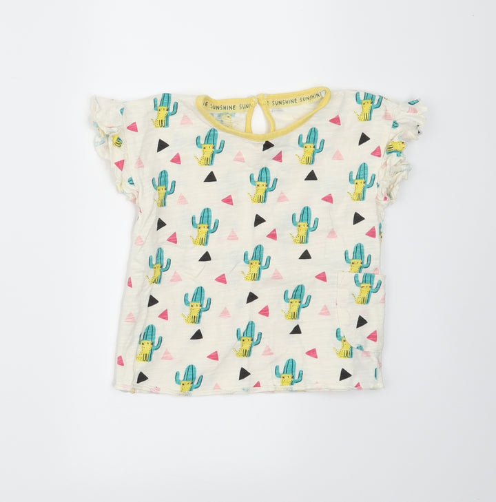 Mini Club Girls Beige Basic T-Shirt Size 12-18 Months
