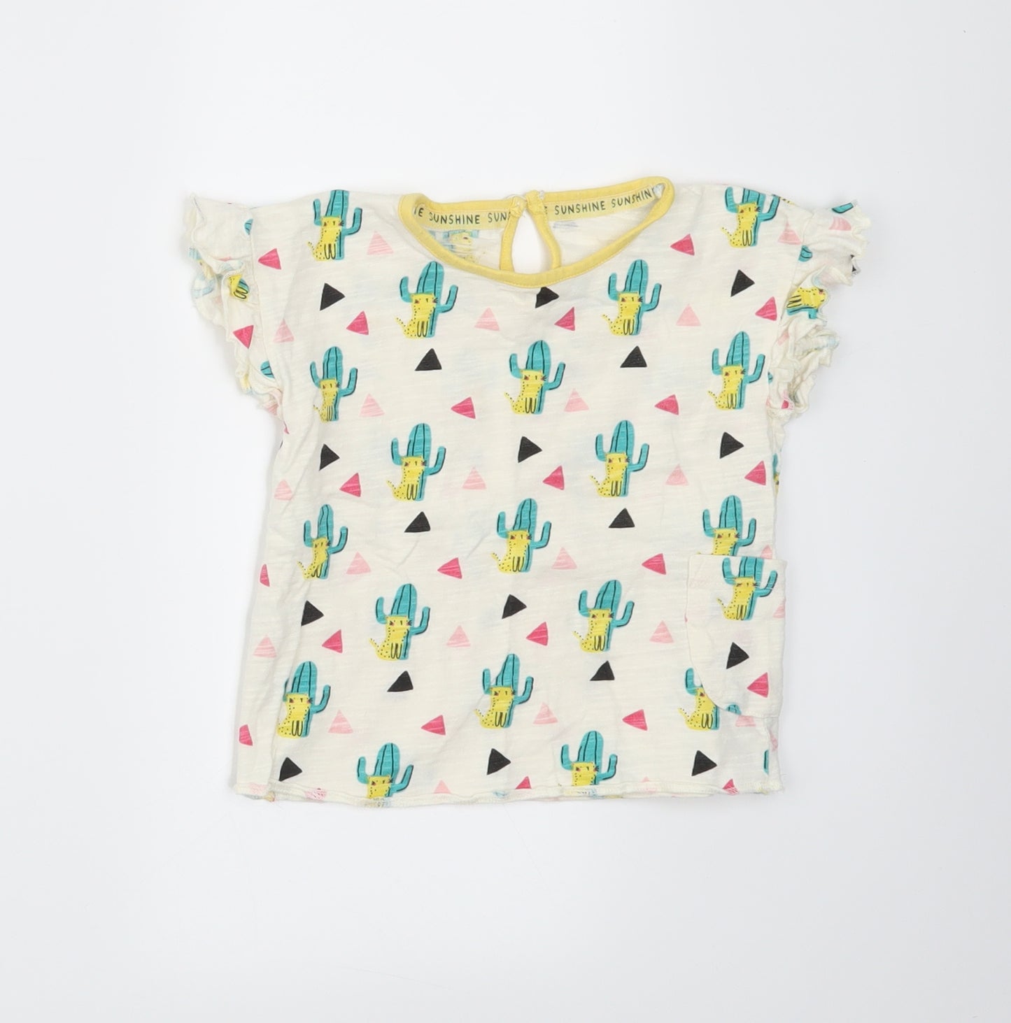 Mini Club Girls Beige   Basic T-Shirt Size 12-18 Months
