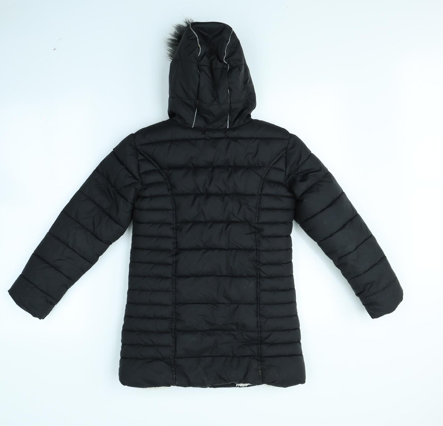 Preworn Girls Black   Rain Coat Coat Size 8 Years