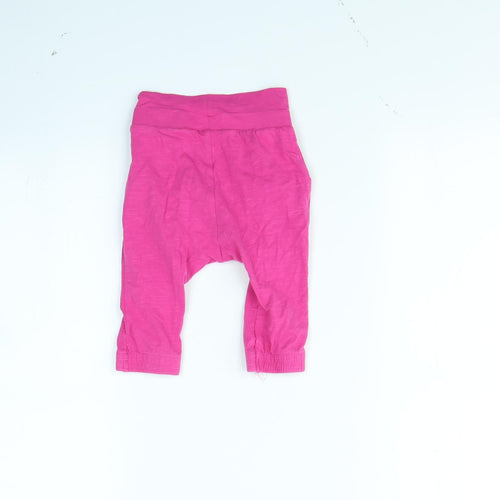 Nutmeg Girls Pink   Jogger Trousers Size 3-6 Months