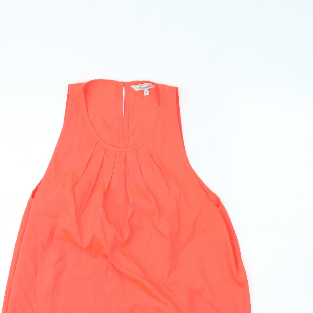 Peacocks Womens Orange   Basic Tank Size 16