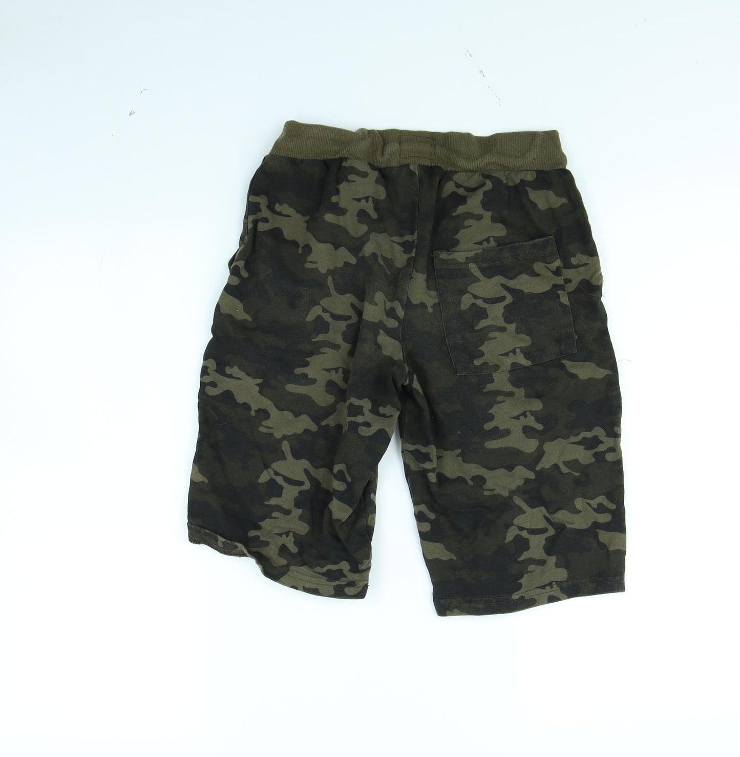 Primark Boys Green Camouflage  Sweat Shorts Size 12 Years
