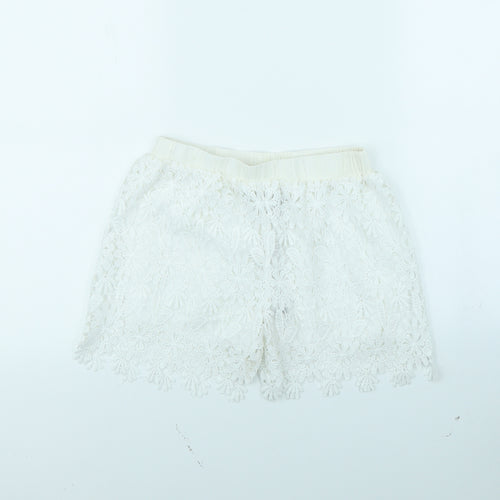 Zanzea Womens White   Cut-Off Shorts Size S