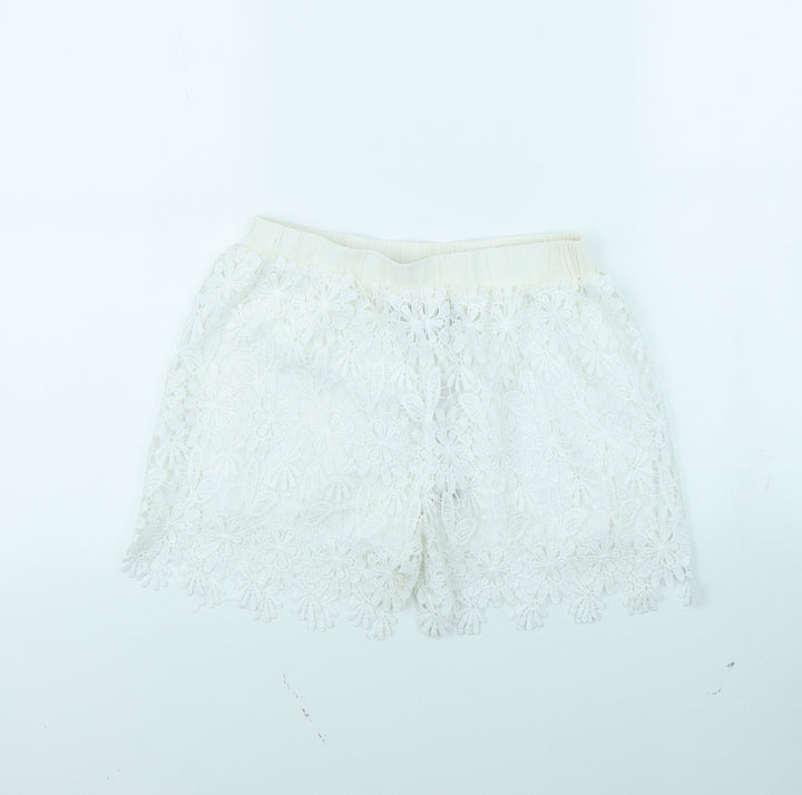Zanzea Womens White Cut-Off Shorts Size S