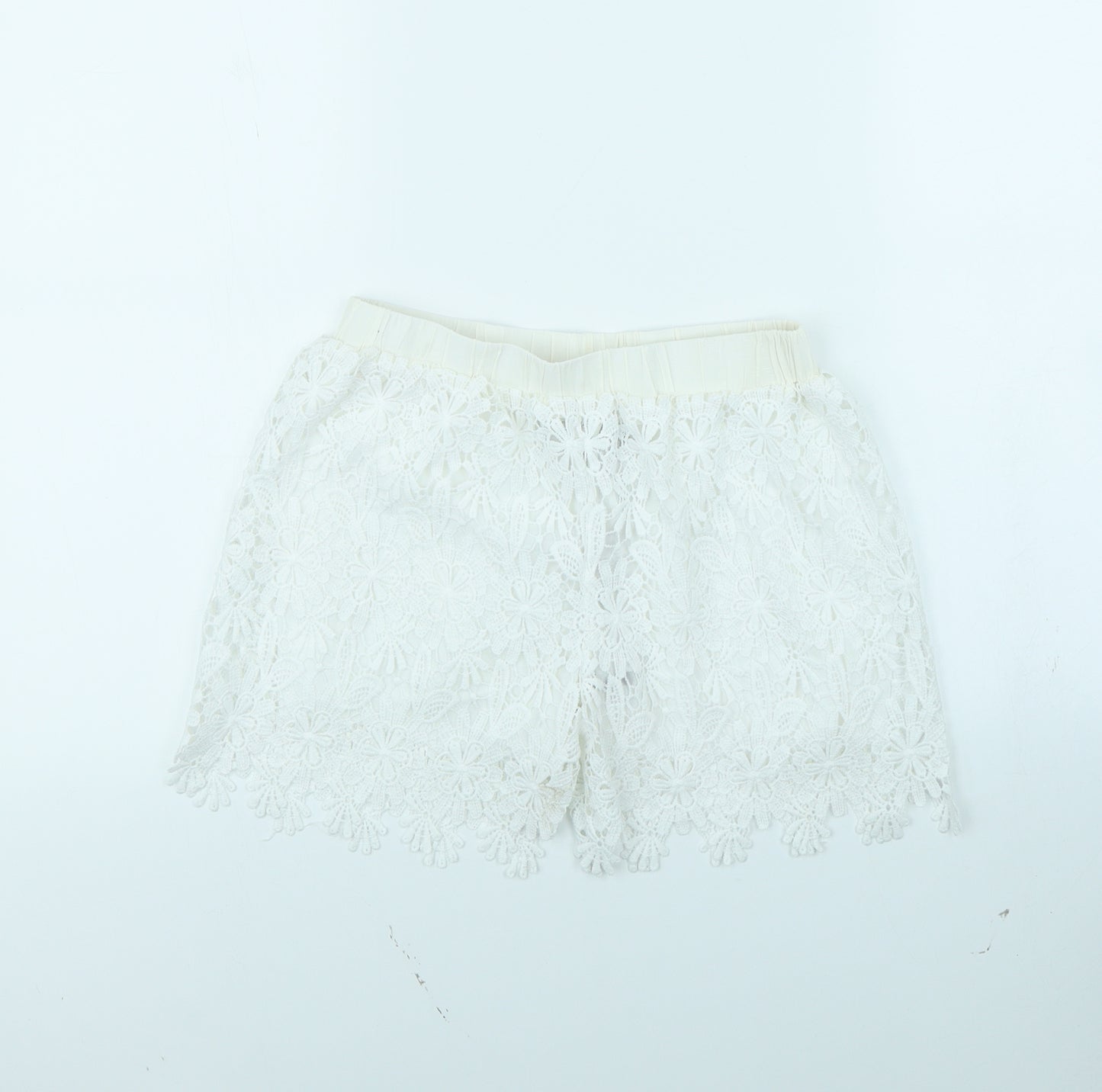 Zanzea Womens White   Cut-Off Shorts Size S