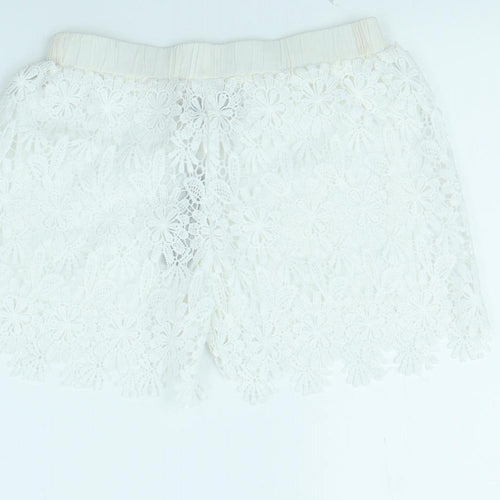 Zanzea Womens White   Cut-Off Shorts Size S