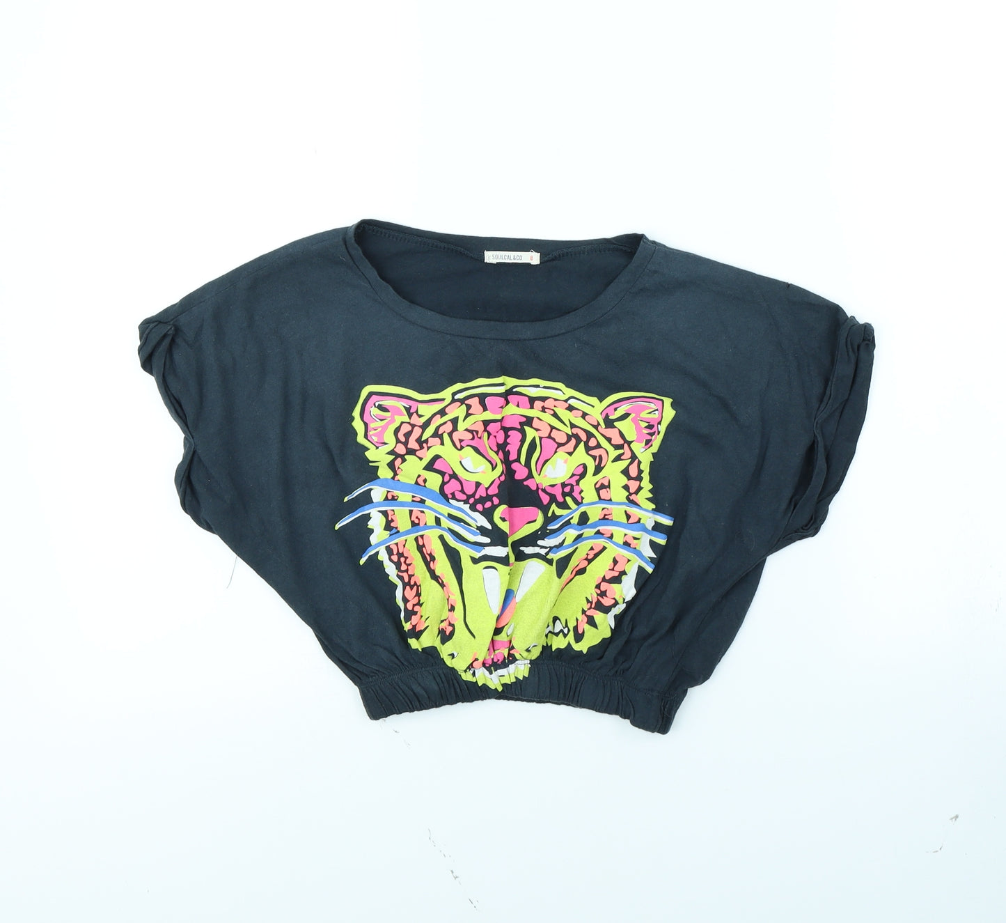 Soulcal & co Womens Blue   Cropped T-Shirt Size 8