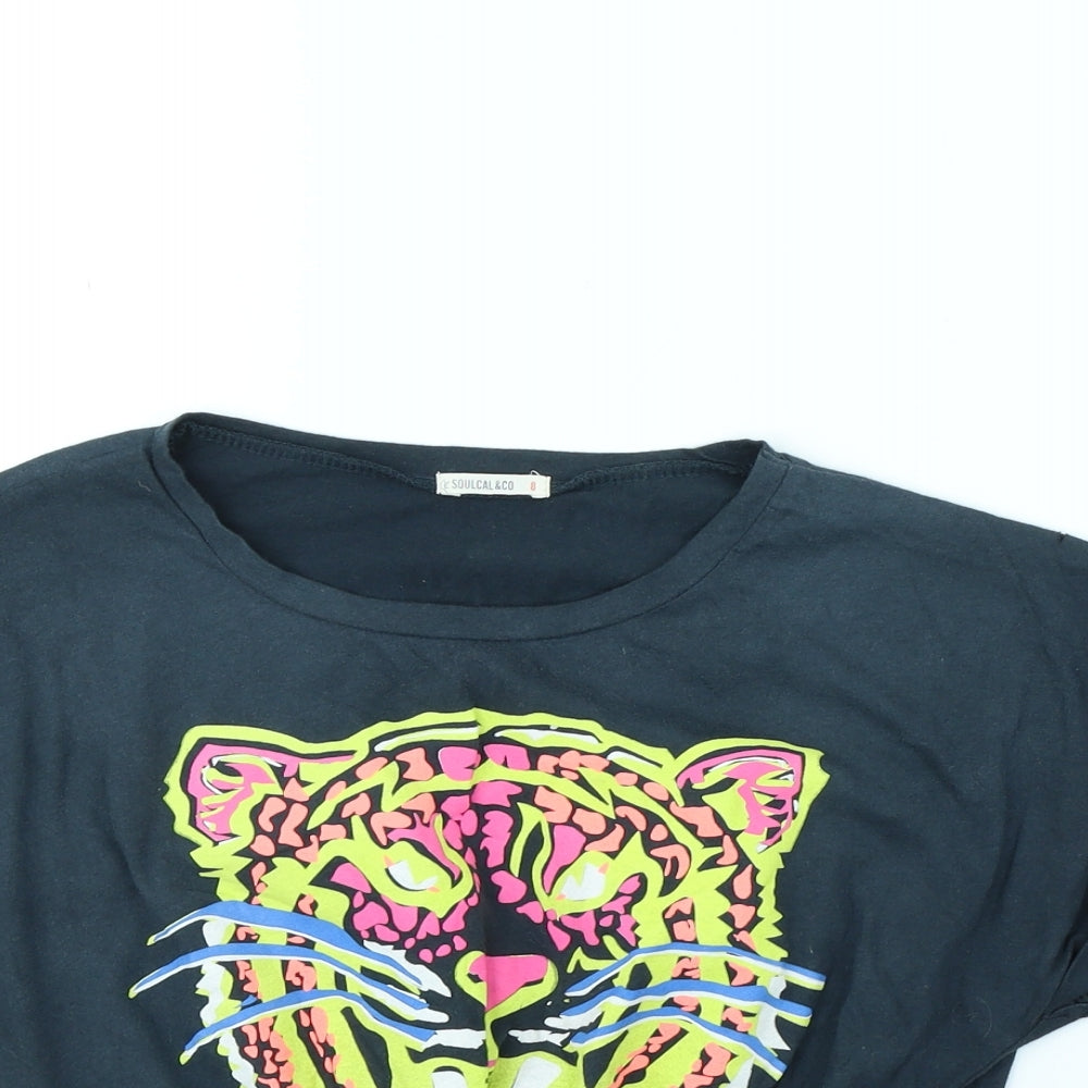 Soulcal & co Womens Blue   Cropped T-Shirt Size 8