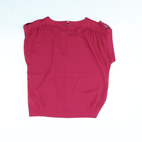 Miss Selfridge Womens Pink   Basic Blouse Size 8