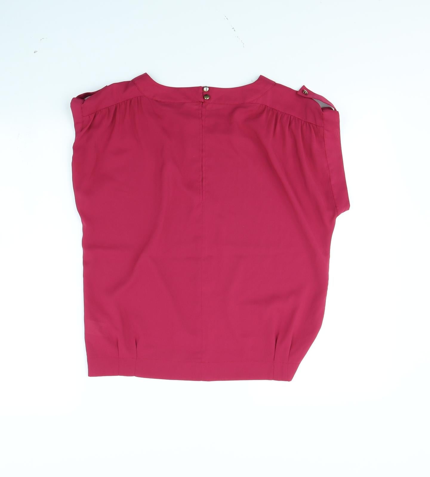 Miss Selfridge Womens Pink   Basic Blouse Size 8