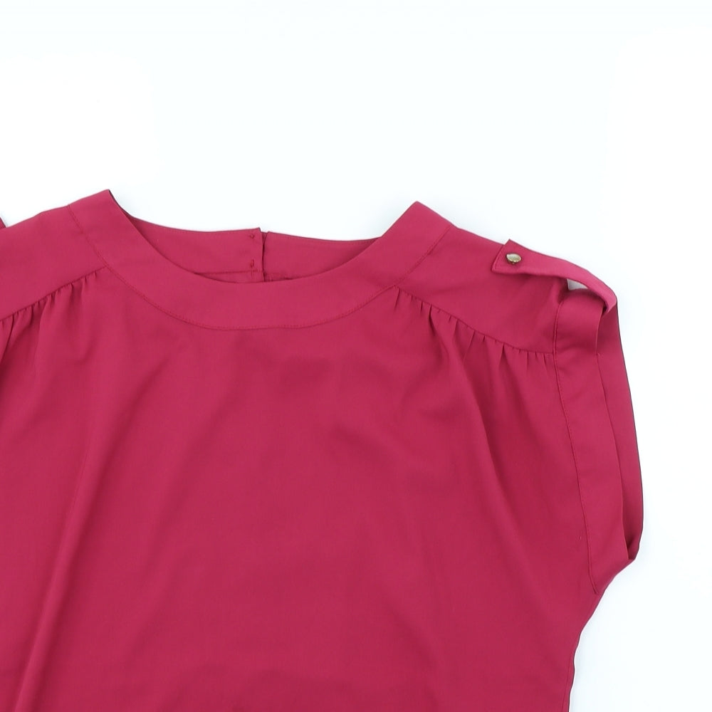 Miss Selfridge Womens Pink   Basic Blouse Size 8