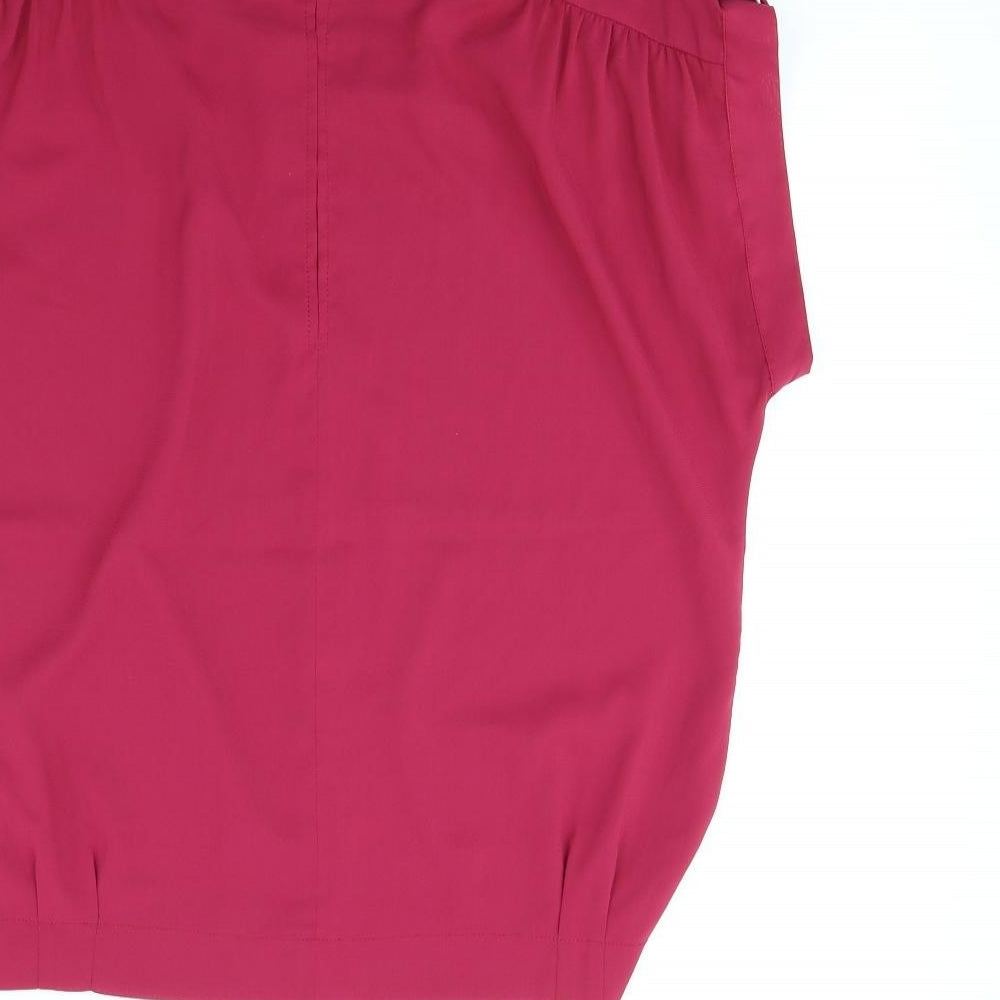 Miss Selfridge Womens Pink   Basic Blouse Size 8