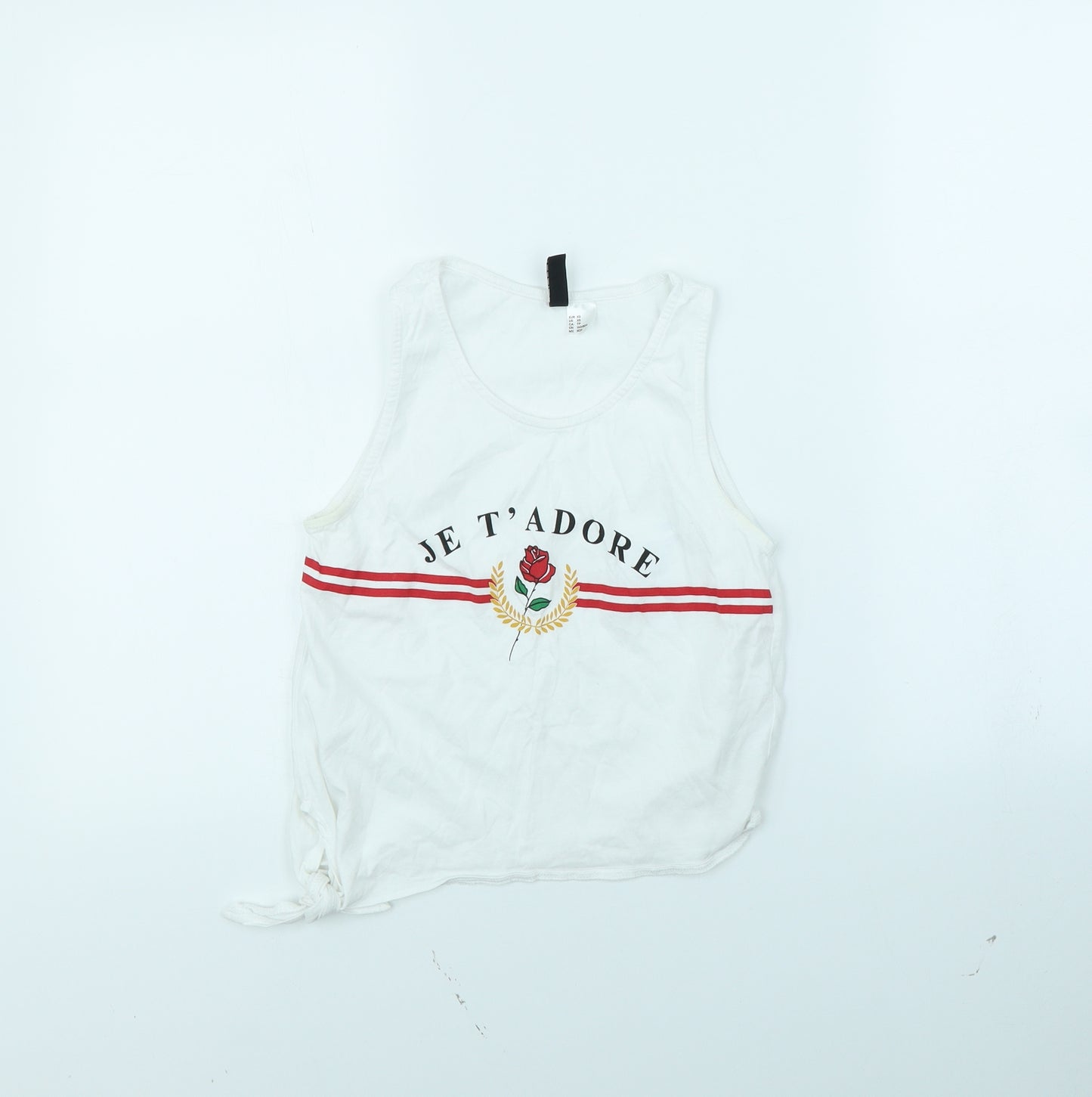 Divided Womens White   Basic Tank Size XS