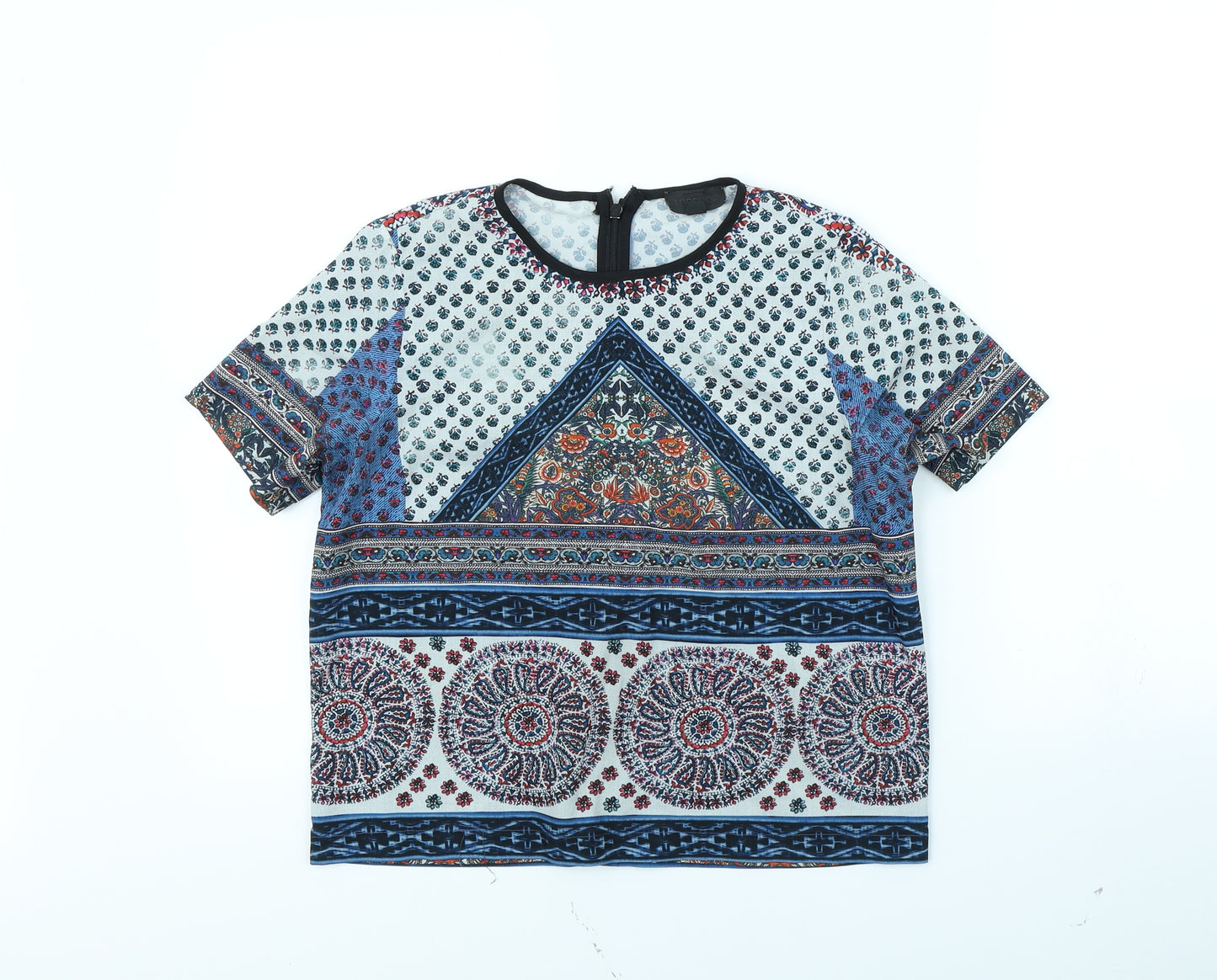 Topshop Womens Multicoloured   Cropped T-Shirt Size 8
