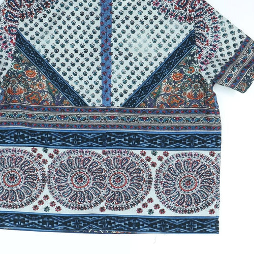 Topshop Womens Multicoloured   Cropped T-Shirt Size 8