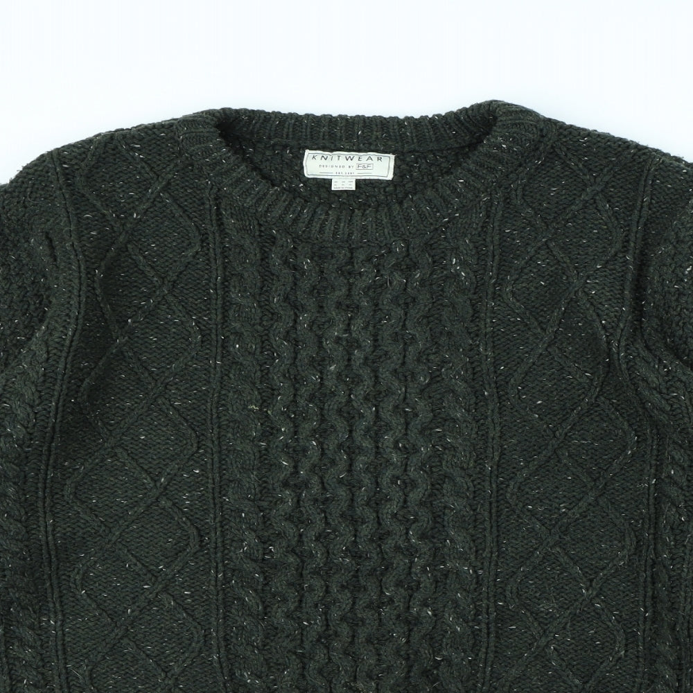 F&F Mens Green   Pullover Jumper Size XL