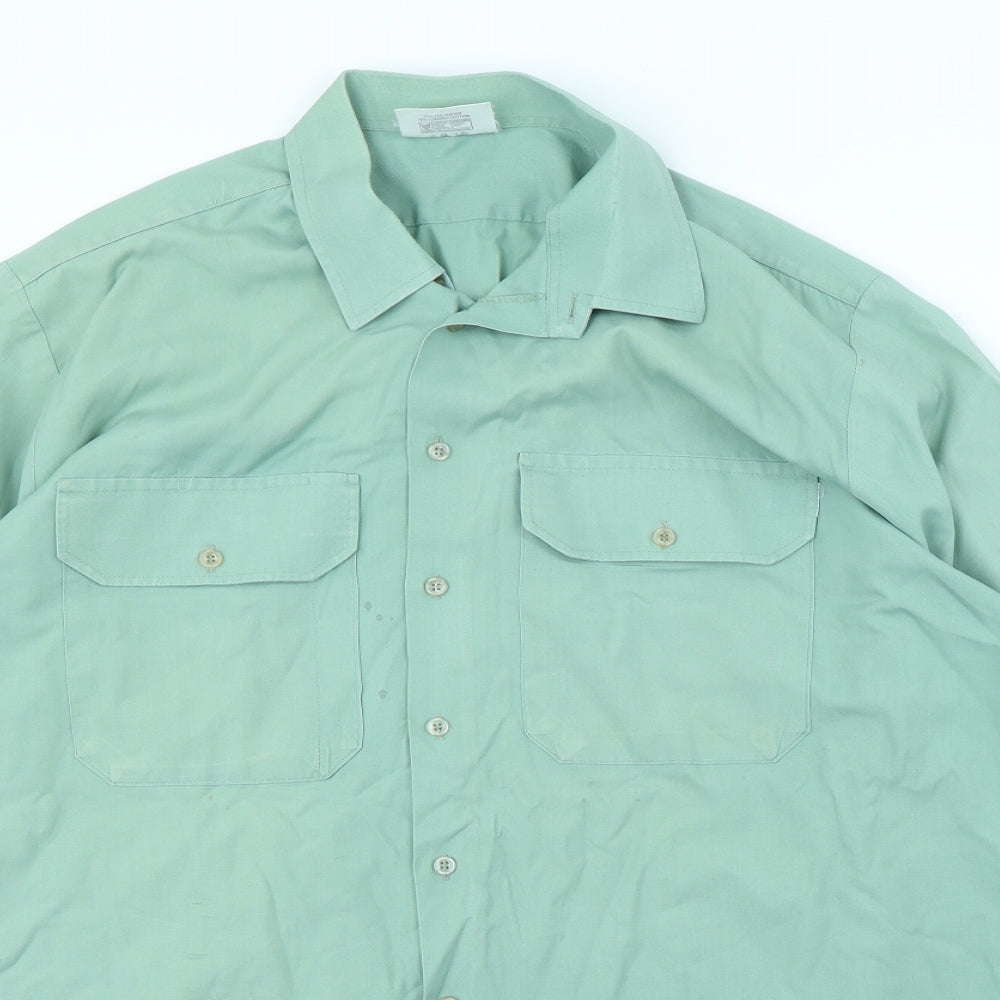 AA Mens Green    Dress Shirt Size 17