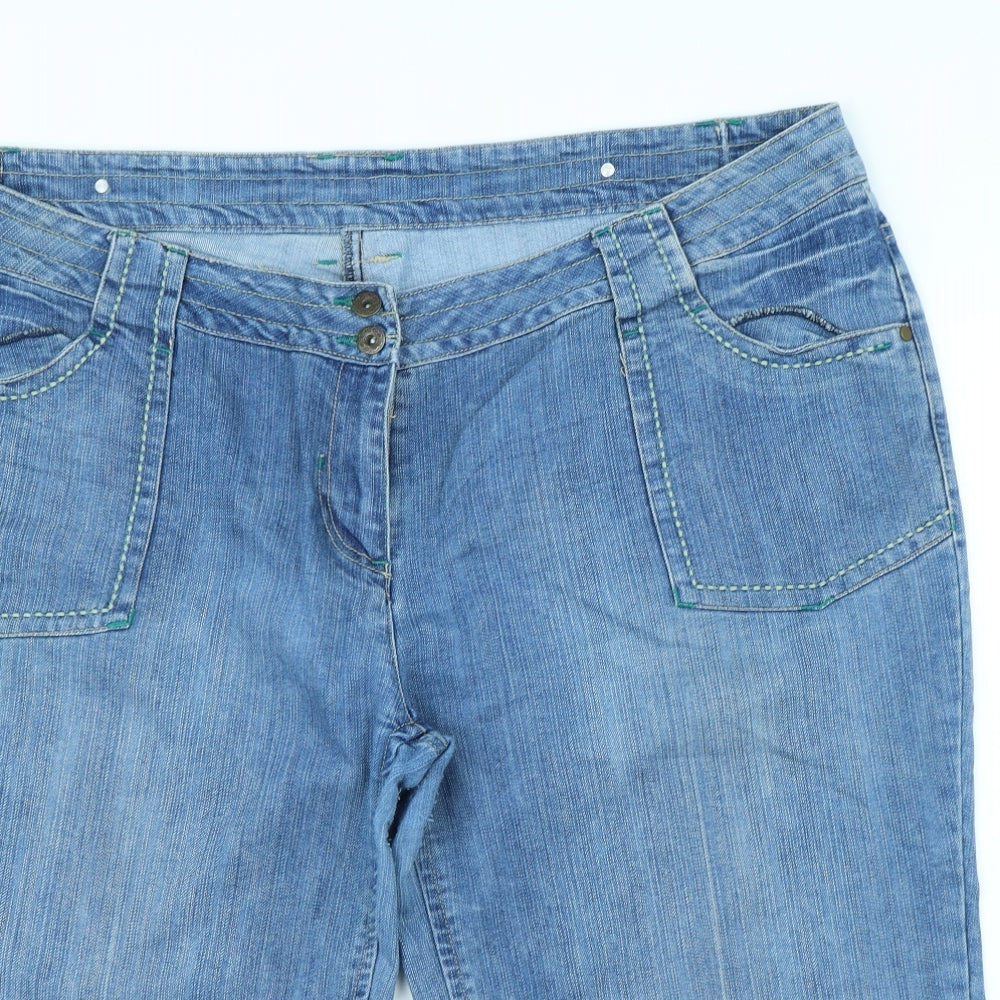 Dorothy Perkins Womens Blue   Mom Shorts Size 22
