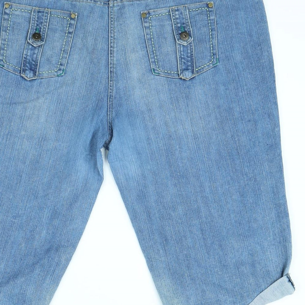 Dorothy Perkins Womens Blue   Mom Shorts Size 22