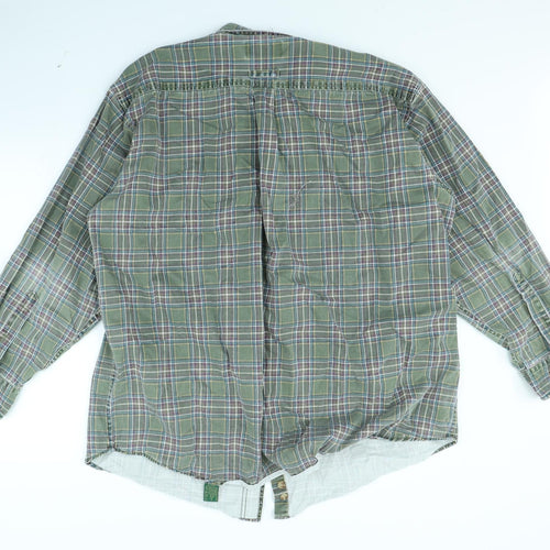 Orvis Mens Green Check   Dress Shirt Size XL