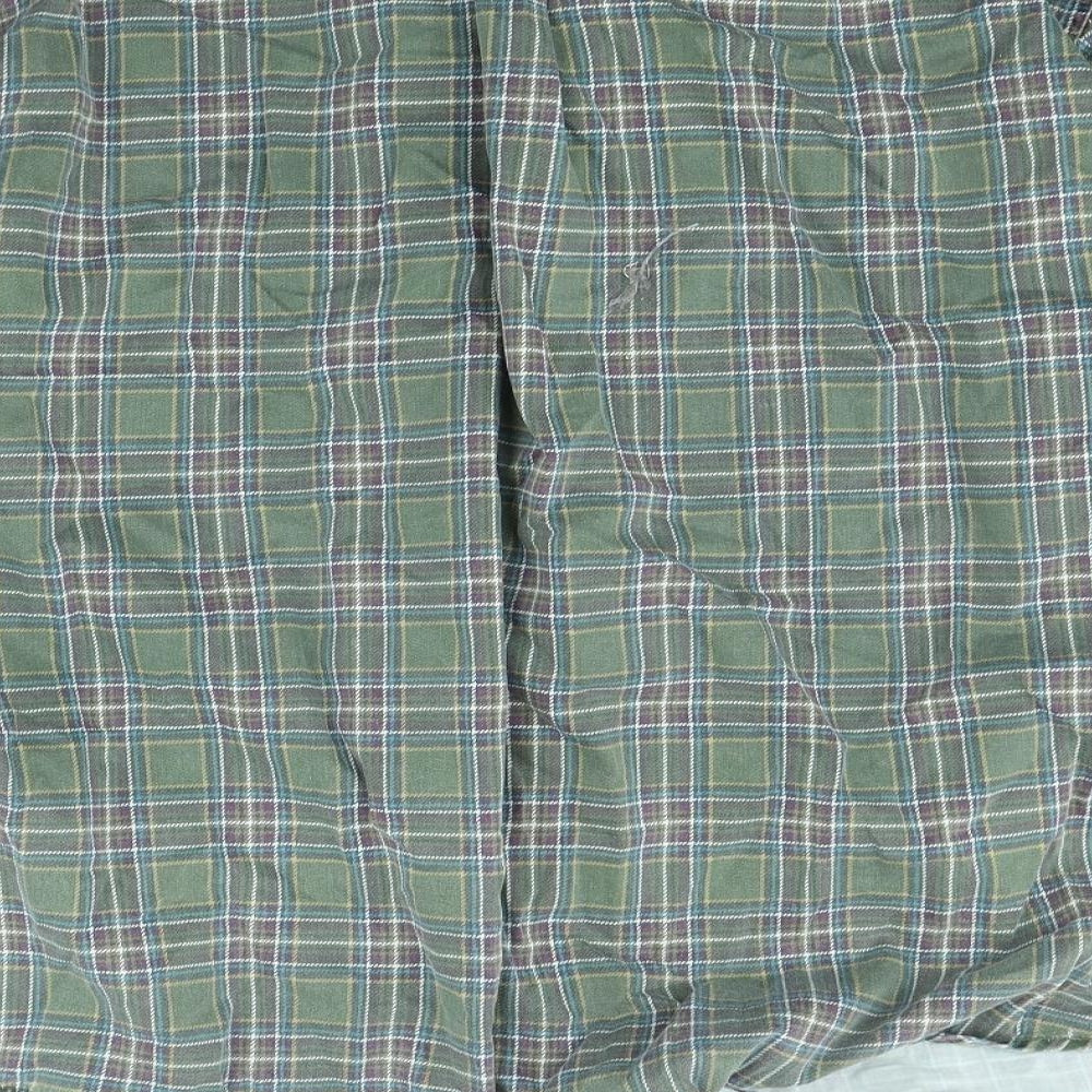 Orvis Mens Green Check   Dress Shirt Size XL