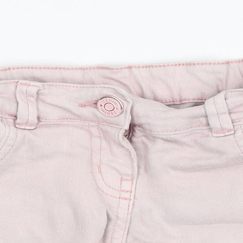TU Girls Pink Floral Denim Mom Shorts Size 7 Years - Jean shorts, floral