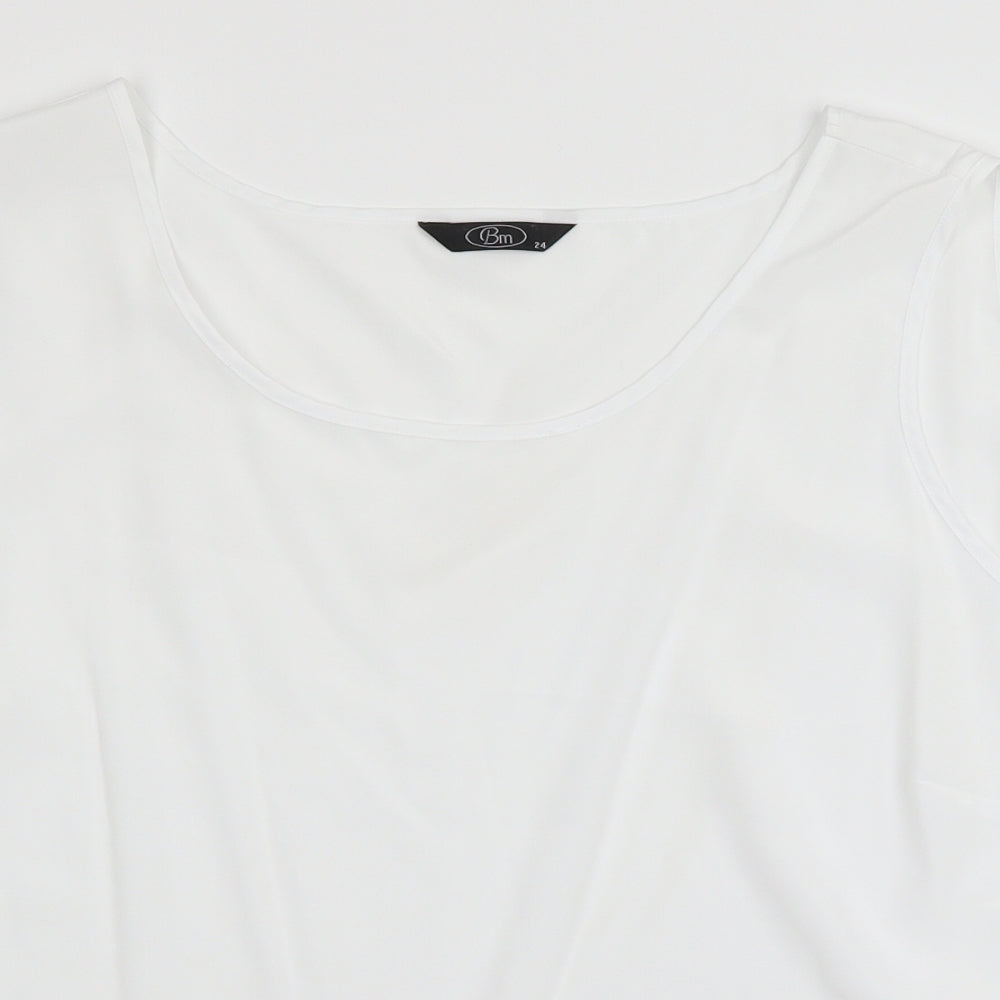 BM Womens White   Basic Tank Size 24