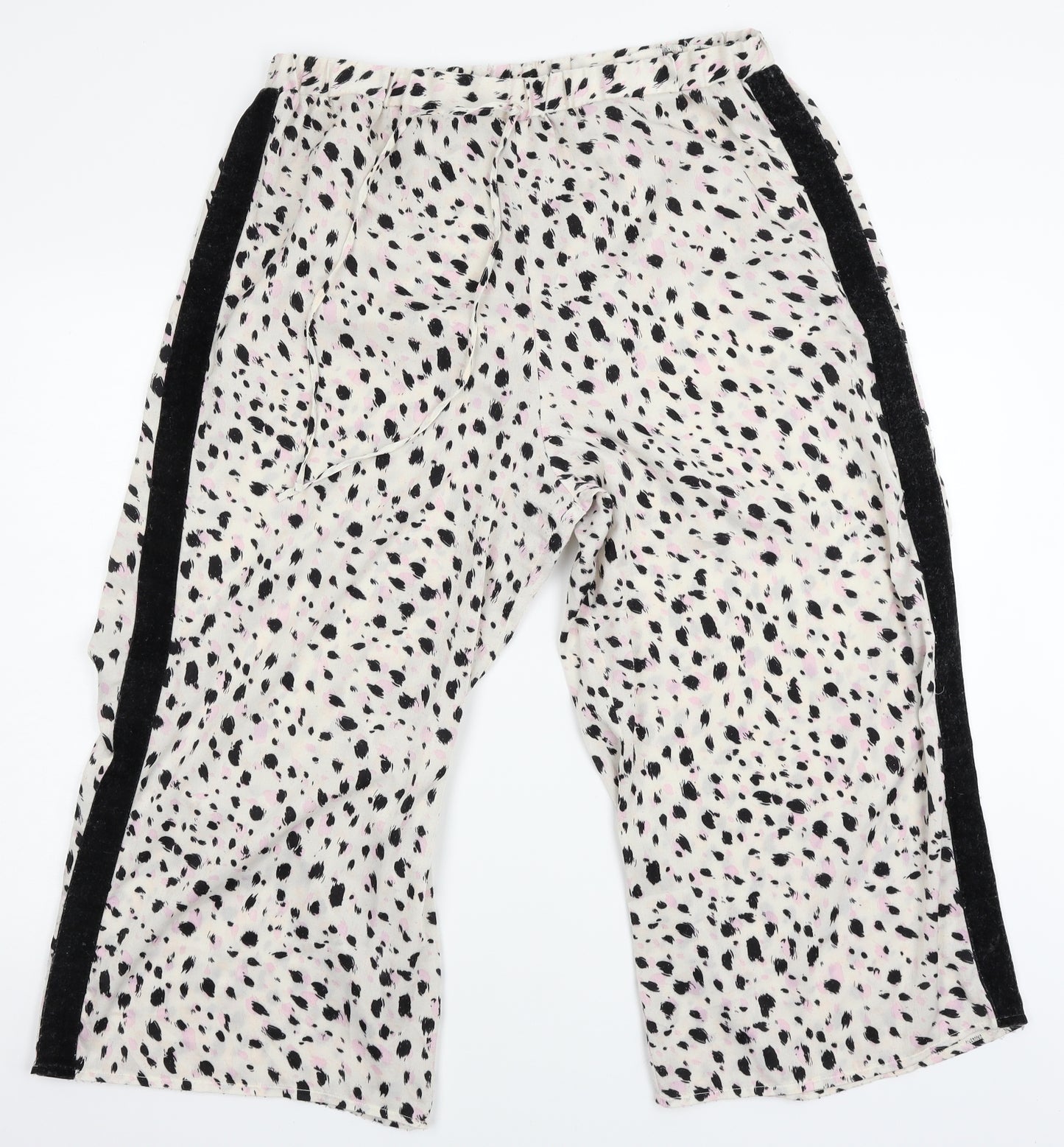 George Womens White Animal Print   Lounge Pants Size 14  - elastic waist
