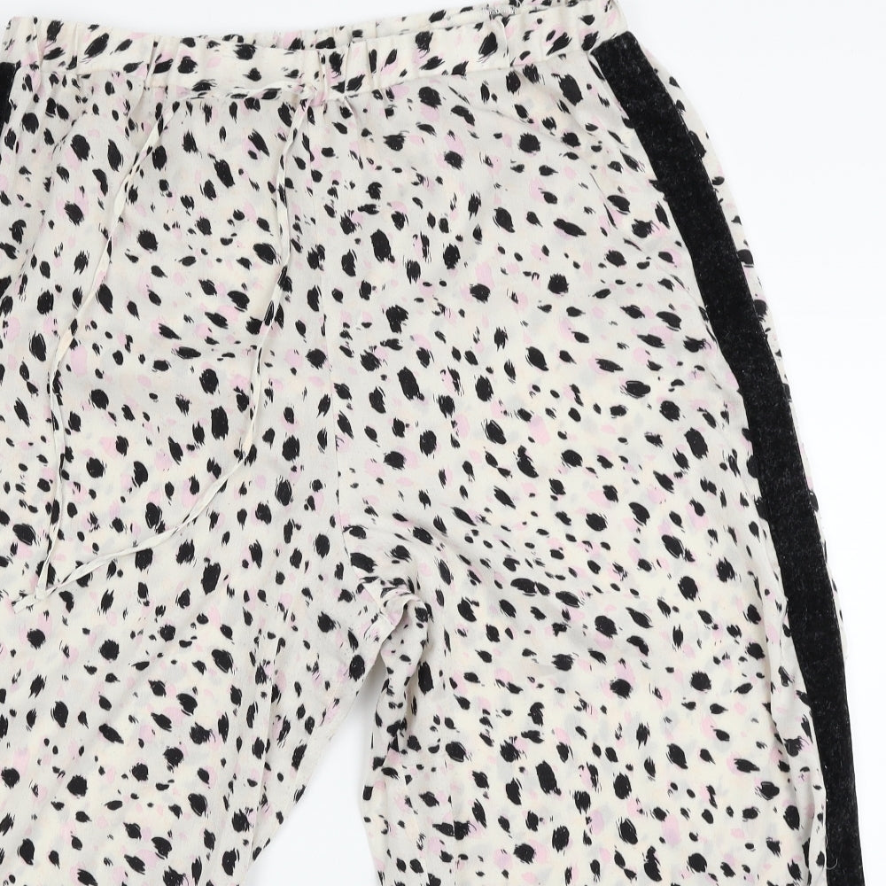 George Womens White Animal Print   Lounge Pants Size 14  - elastic waist
