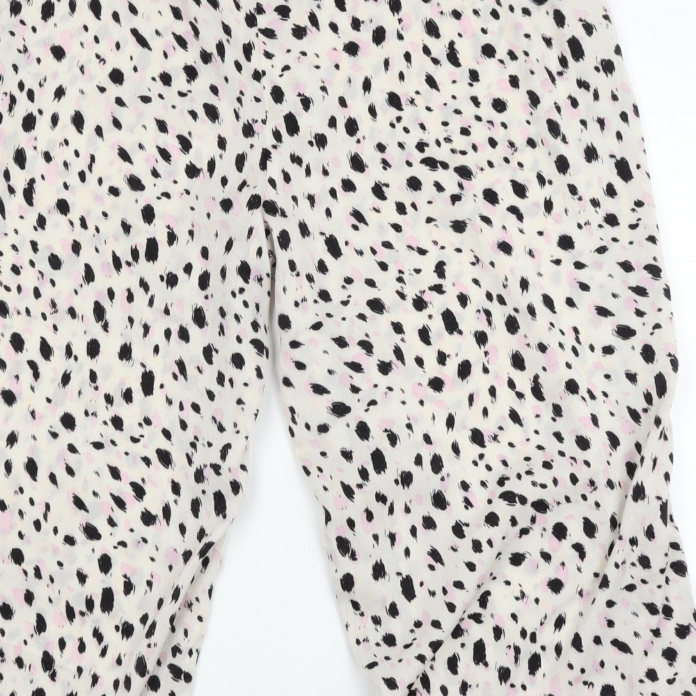 George Womens White Animal Print   Lounge Pants Size 14  - elastic waist