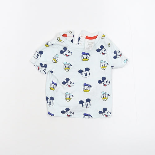 Disney Baby White   Basic T-Shirt Size 6-9 Months