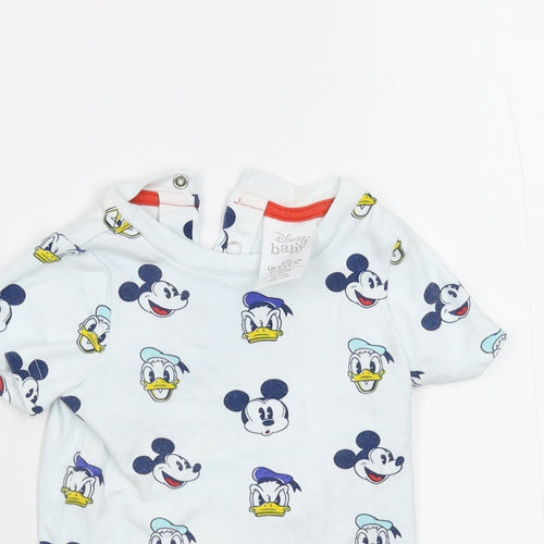 Disney Baby White   Basic T-Shirt Size 6-9 Months