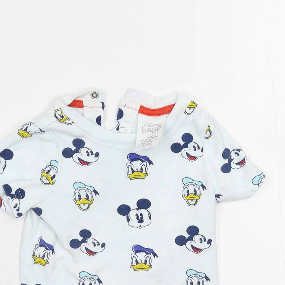 Disney Baby White   Basic T-Shirt Size 6-9 Months