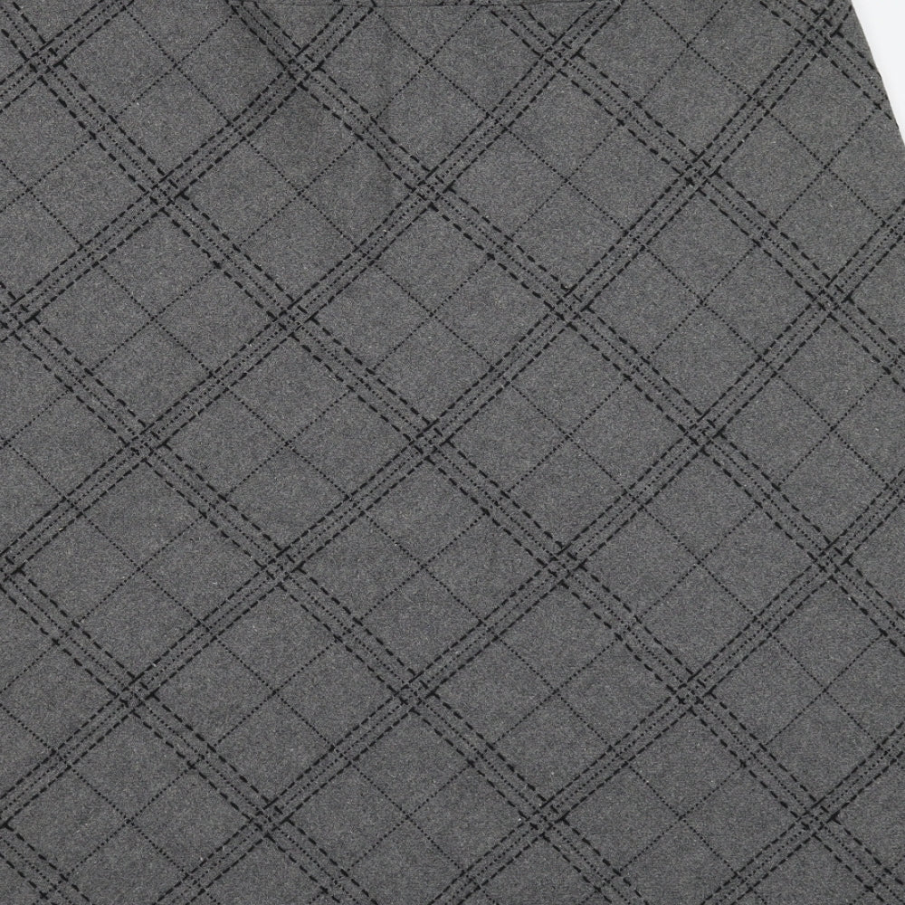 Sarah Hamilton Womens Grey Argyle/Diamond  A-Line Skirt Size 16