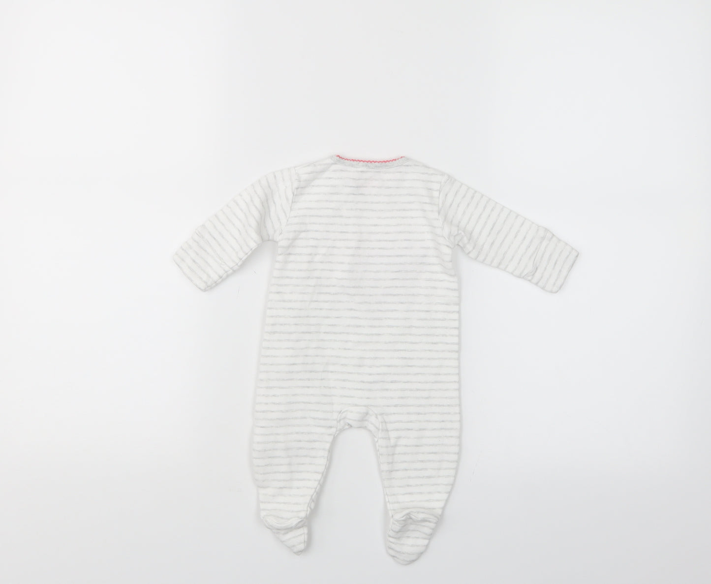 NEXT Baby White Striped  Babygrow One-Piece Size 0-3 Months