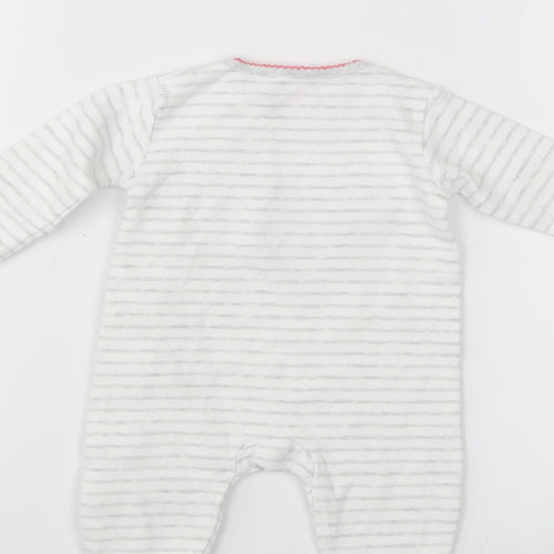 NEXT Baby White Striped  Babygrow One-Piece Size 0-3 Months