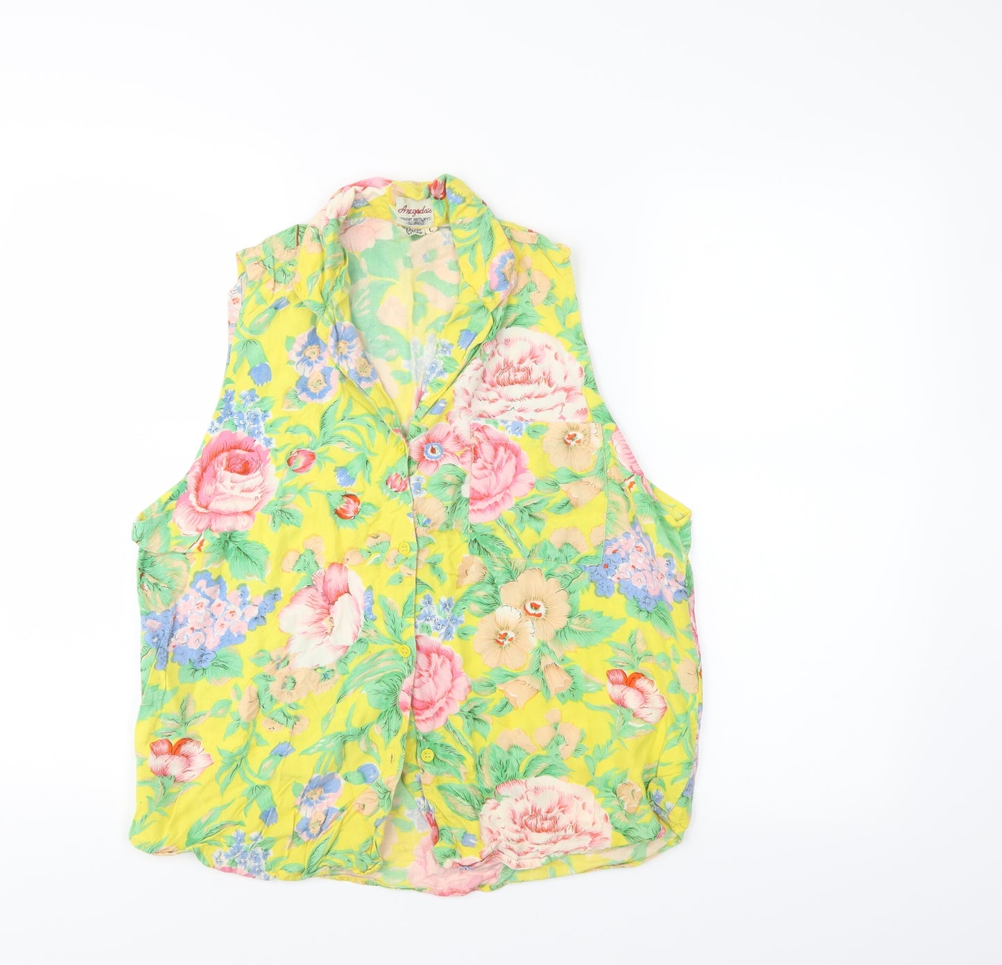 Anegadas Womens Multicoloured Floral  Basic Blouse Size L