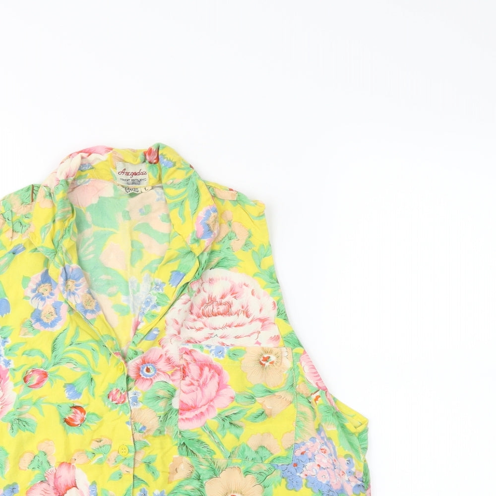 Anegadas Womens Multicoloured Floral  Basic Blouse Size L