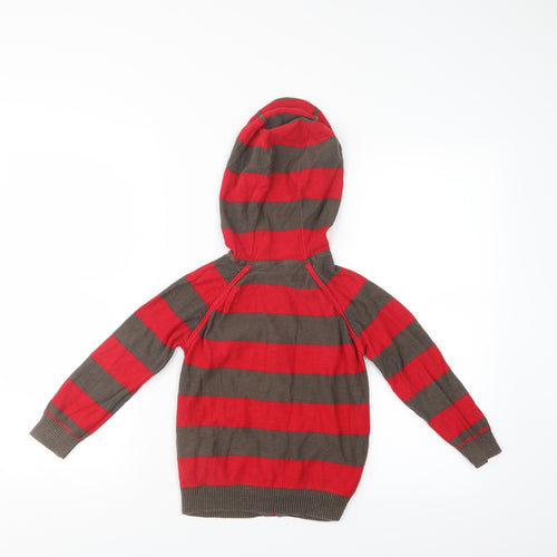 George Boys Multicoloured Striped  Full Zip Hoodie Size 4-5 Years