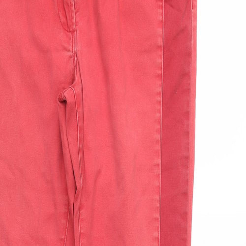 Papaya Womens Red  Denim Straight Jeans Size 12 L28 in
